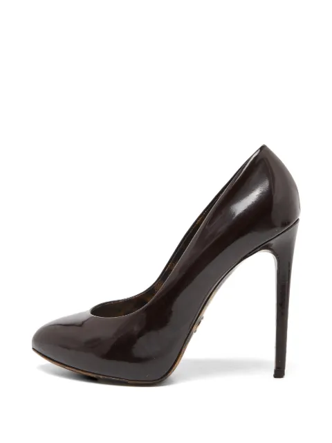 Dolce & Gabbana Pre-Owned patent leather platform pumps Brown 952104