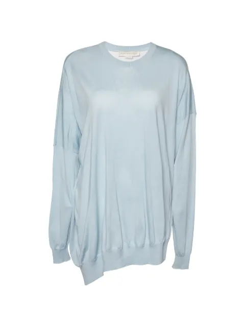 Stella McCartney Pre-Owned asymmetric-hem sweater Blue 983448