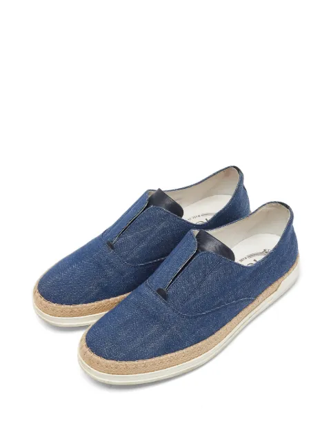 Tod's Vintage Francesina espadrille slip-on sneakers Blue 964842