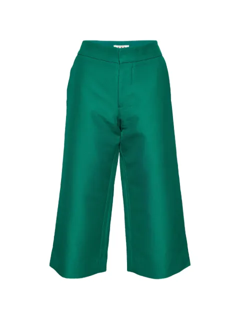 Marni Pre-Owned wide-leg cotton trousers Green 774880