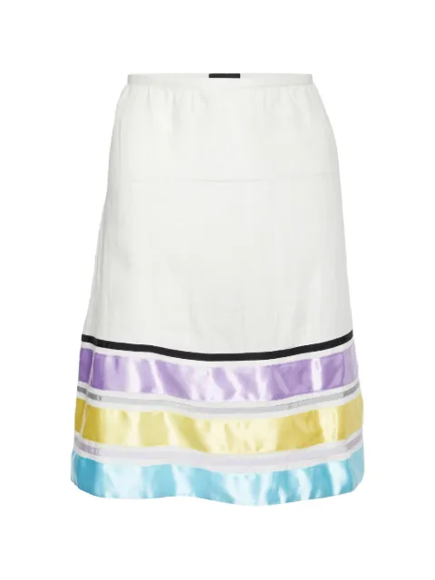 Emporio Armani Pre-Owned contrast-trim mini skirt White 855864