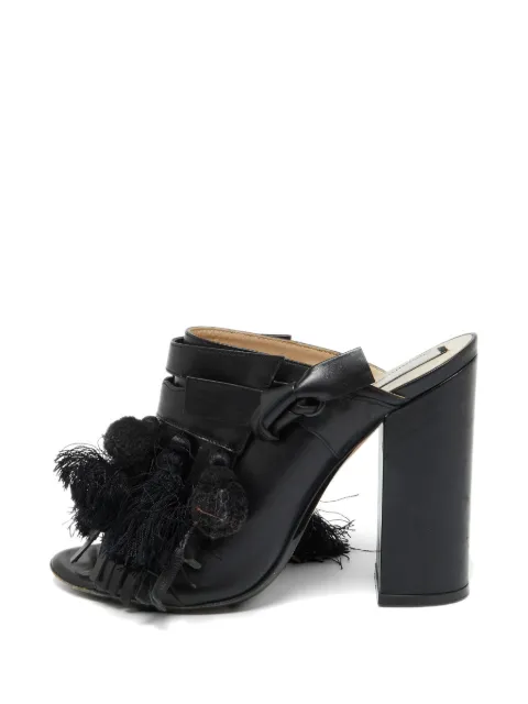 Nº21 fringed heeled mules Black 1049269