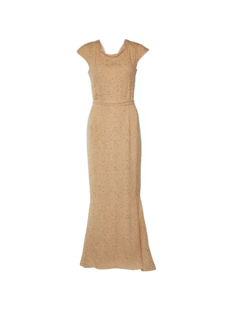 Fendi Pre-Owned cap-sleeve gown Neutrals 731248