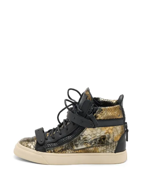 Giuseppe Zanotti Vintage Coby python-embossed sneakers Gold 737400
