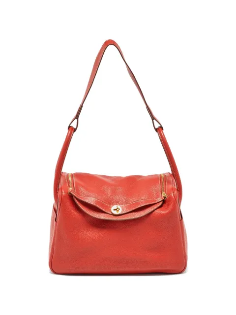 Hermès Pre-Owned Lindy 34 leather shoulder bag Red 1078553