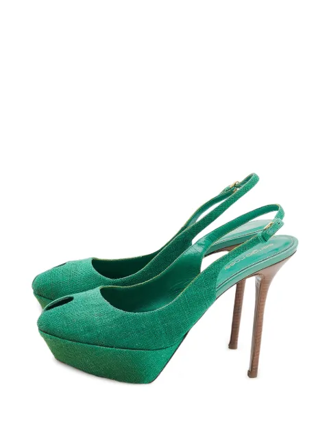 Sergio Rossi platform peep-toe sandals Green 672385