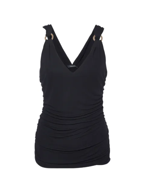 Versace Pre-Owned ruched sleeveless top Black 991829