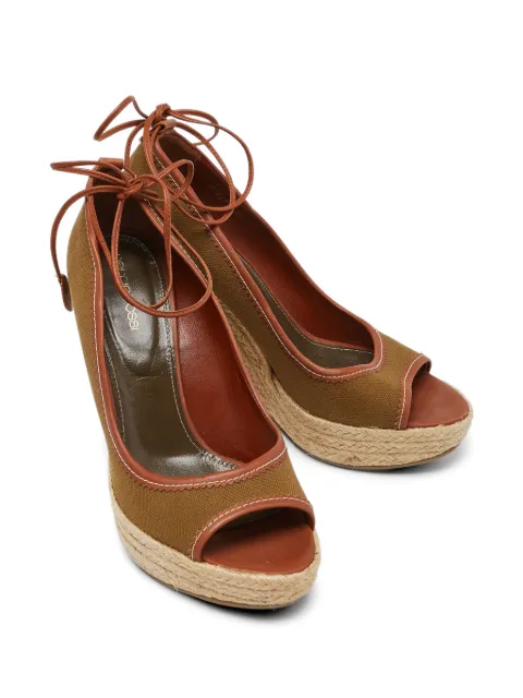 Sergio Rossi Vintage Espadrille wedge sandals Brown 991555