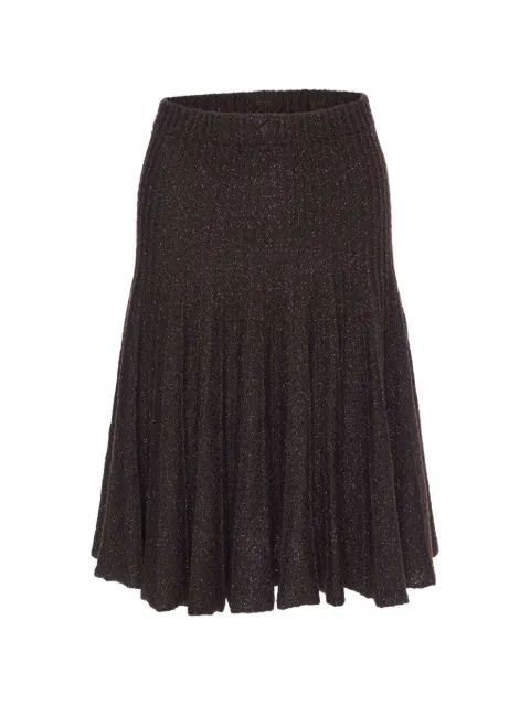 Etro Pre-Owned Lurex knit skirt Brown 862633