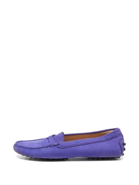 Tod's Vintage Penny Slip On Loafers Purple 864428