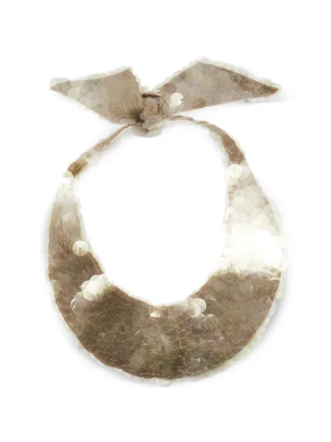 Marni Pre-Owned sequined collar necklace Neutrals 829064