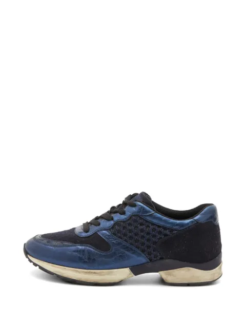 Tod's Vintage leather-panelled low-top sneakers Black 758674
