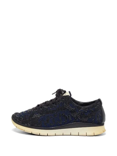 Le Silla crystal-embellished knit sneakers Black 1022309