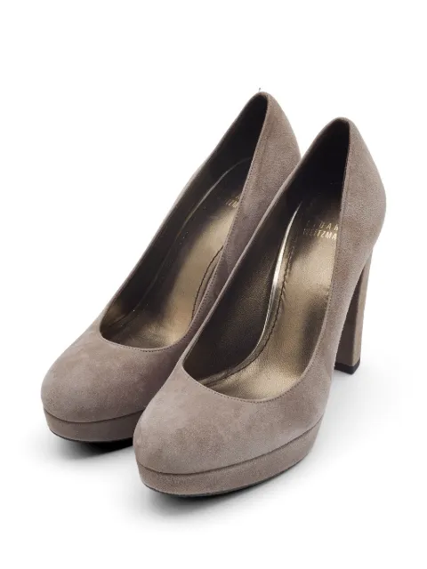 Stuart Weitzman suede platform pumps Neutrals 808676