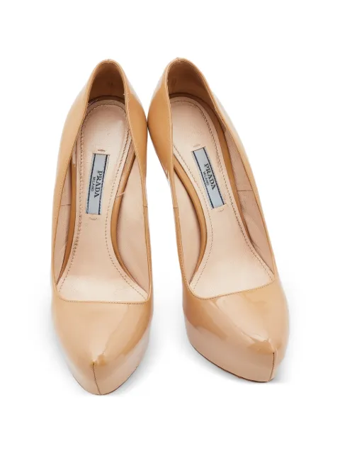 Prada Pre-Owned leather platform pumps Neutrals 729349