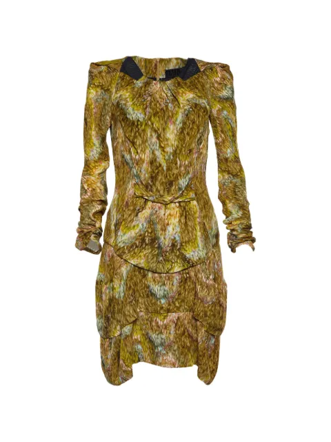 Peter Pilotto printed silk dress Brown 672214