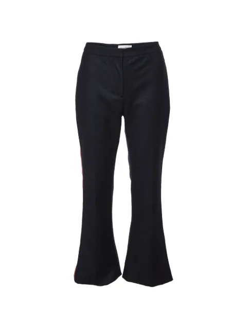 Alexander McQueen Pre-Owned side-stripe flared trousers Black 984720