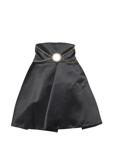 Elisabetta Franchi chain-detail pleated skirt Black 1075116
