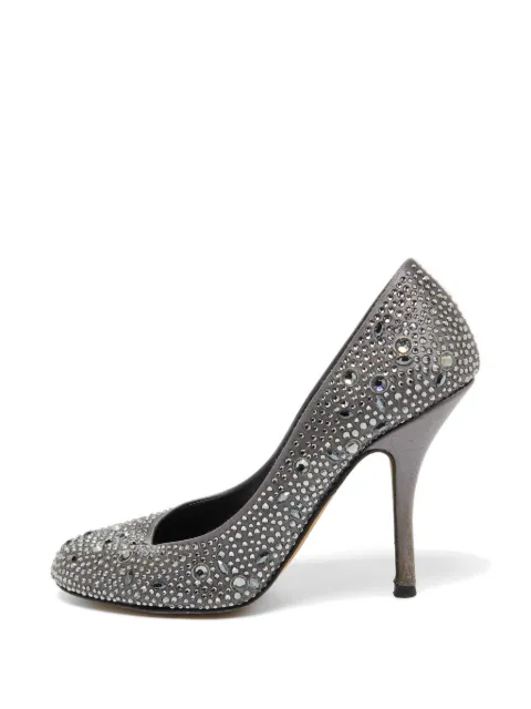 Gina dark grey Gina satin crystal embellished pumps Grey 1049683