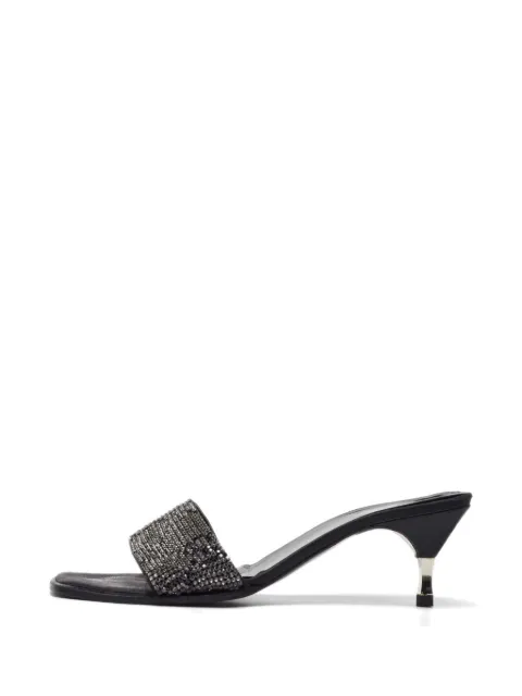 Gucci Pre-Owned GG crystal-embellished sandals Black 1078486