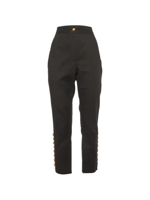 Dolce & Gabbana Pre-Owned Dolce & Gabbana contrast-tape tailored trousers Black 1098200