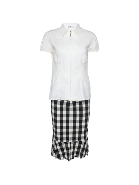 Moschino Pre-Owned zip-up top and midi skirt set (set of two) White 978462