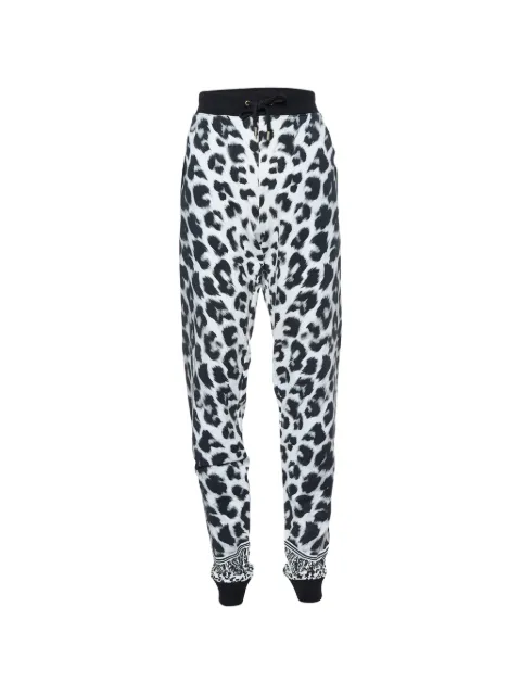 Versace Pre-Owned leopard-print trousers White 1000225