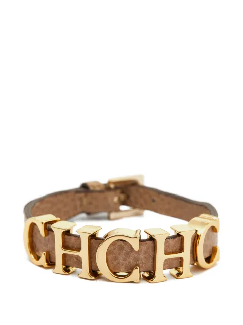 Carolina Herrera Vintage CH logo charm bracelet Gold 873423