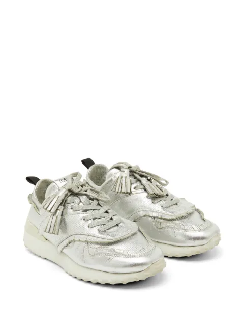 Tod's Vintage perforated tassel sneakers Silver 1103714