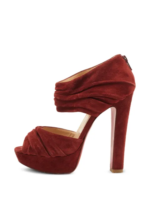 Christian Louboutin Pre-Owned Bandra pleated sandals Red 748791