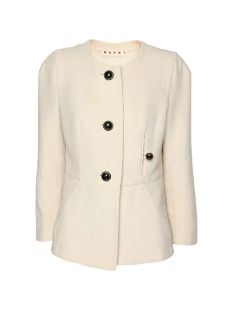 Marni Pre-Owned single-breasted button-front jacket Neutrals 1120109