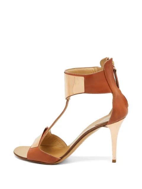 Giuseppe Zanotti Vintage metal-detail T-strap sandals Brown 1103885