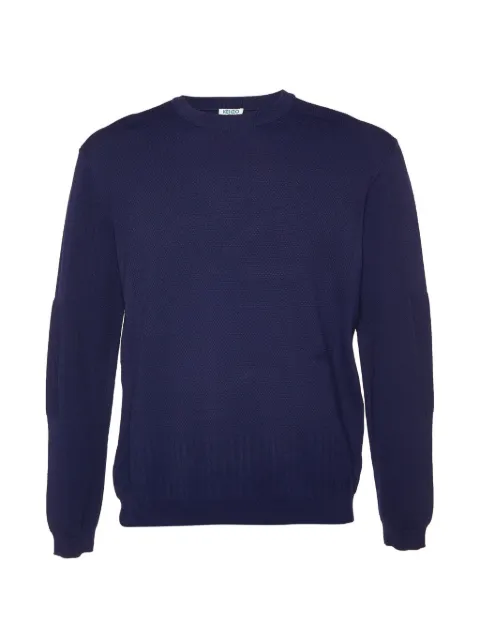 Kenzo Pre-Owned textured knit sweater Blue 985308
