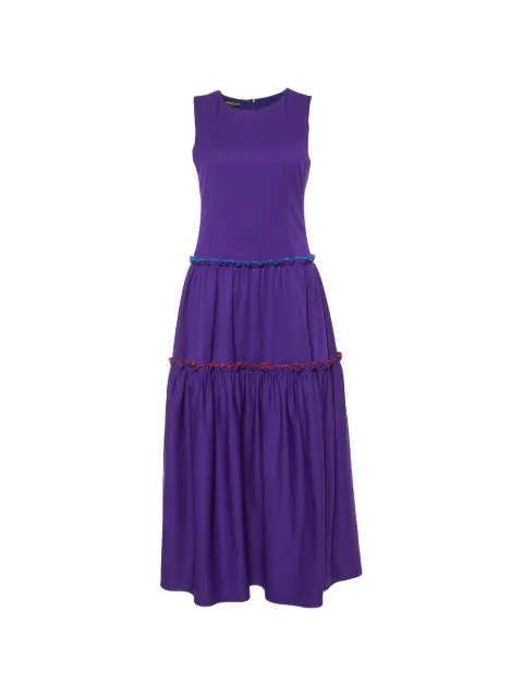 Emporio Armani Pre-Owned ruffled tiered midi dress Purple 1000373