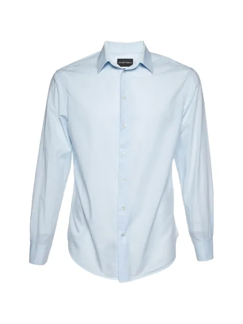 Emporio Armani Pre-Owned patterned cotton shirt Blue 1015677