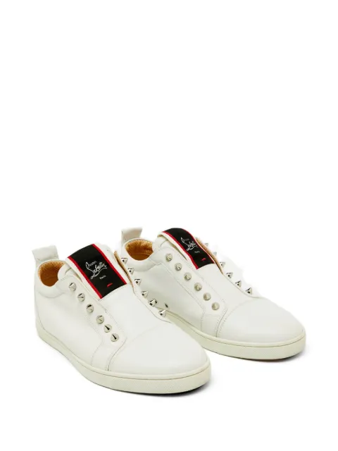 Christian Louboutin Pre-Owned F.A.V Fique A Vontade spiked low-top sneakers White 1120648