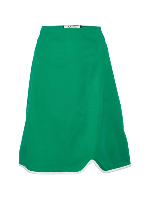 Marni Pre-Owned contrast-trim mini skirt Green 1003200
