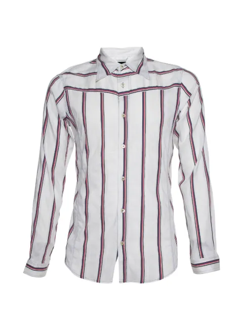 Emporio Armani Pre-Owned striped Misura shirt White 980366
