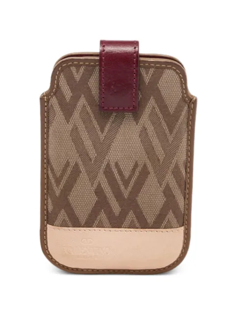 Valentino Garavani Pre-Owned V-print phone cover Brown 798400
