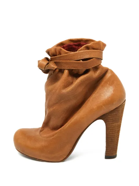 Marc Jacobs Vintage ankle-wrap leather ankle boots Brown 1000947