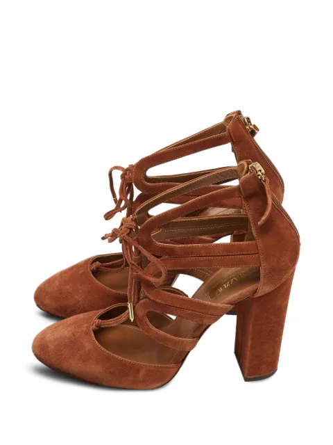 Aquazzura Belgravia lace-up pumps Brown 964178