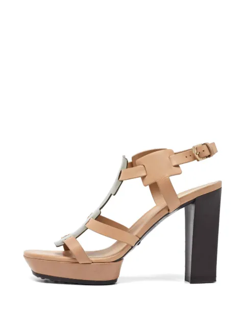 Tod's Vintage T-bar ankle-strap sandals Neutrals 992389