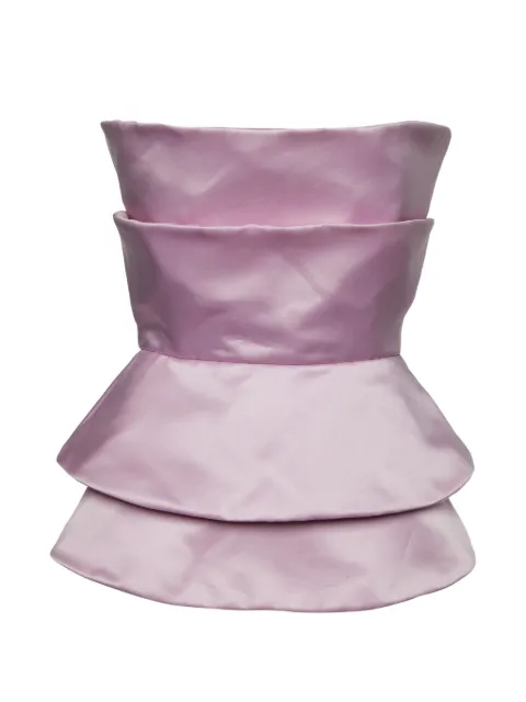 Emporio Armani Pre-Owned tiered strapless top Purple 718945
