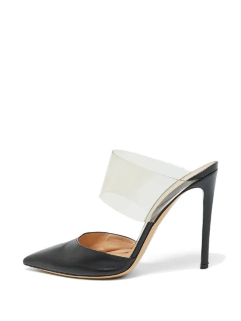 Gianvito Rossi Plexi pointed-toe mules Black 1063494