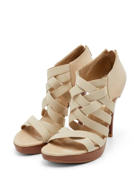 Stuart Weitzman cross-strap platform sandals Neutrals 690082