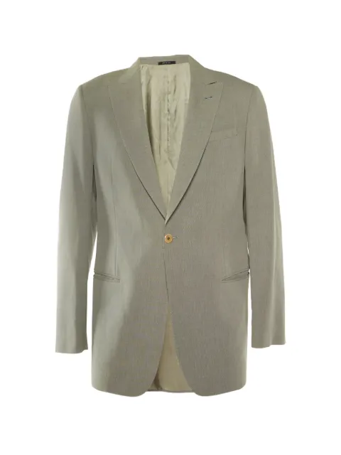 Armani Vintage Collezioni notched-lapel blazer Neutrals 1103737