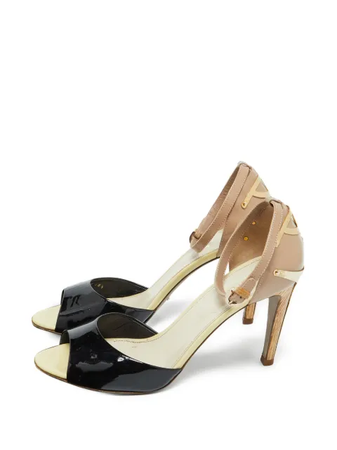 Sergio Rossi patent-leather ankle strap sandals Black 1031962
