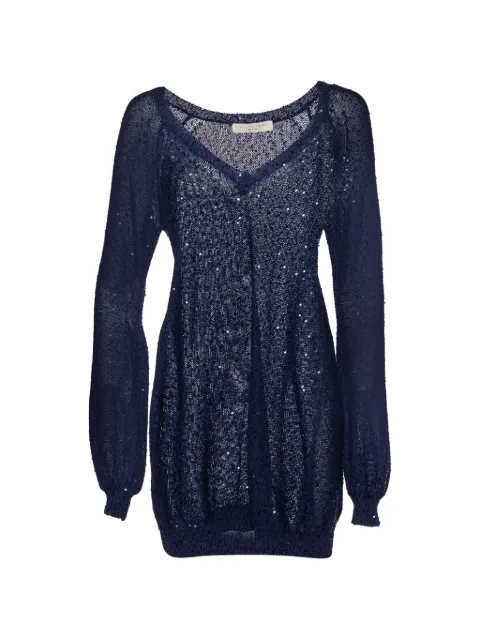 Stella McCartney Pre-Owned sequined knit sweater Blue 979585