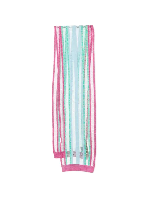 Missoni Pre-Owned striped knit scarf Pink 1011742