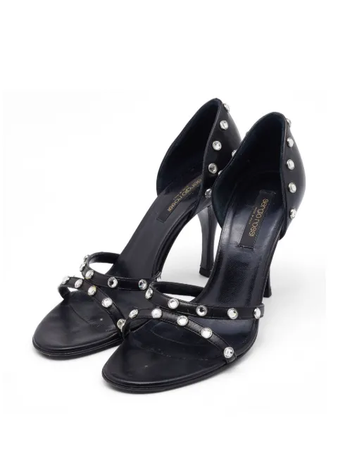 Sergio Rossi crystal-embellished strappy sandals Black 746881